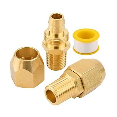 Air Hose Repair Kit - 3/8 Inch Air Hose Fittings, Solid Brass Reusable Air Ho...