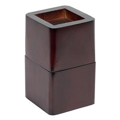 Richards Homewares 98041000 Espresso Wood Bed Lifters Set of 4 Fits 2.75 x 2.75
