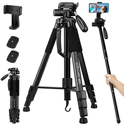72-Inch Camera/Phone Tripod Aluminum Tripod Travel Monopod Full Size for DSLR...