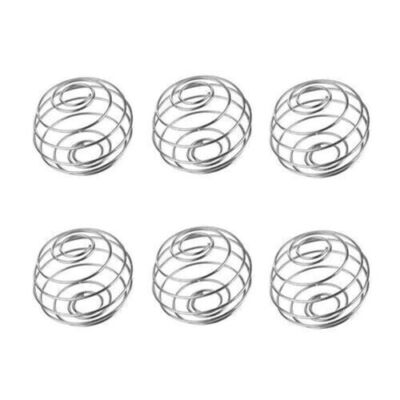 Reusable Wire Ball Mixer Whisk Blender Replacement Shaker Bottle Cup Silver,6PCS