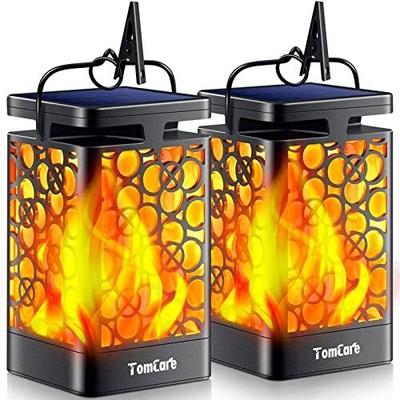 Upgraded Solar Lantern Flickering Flame Outdoor