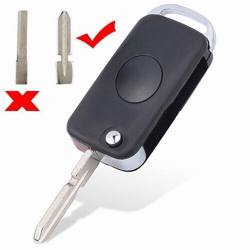 2 Flip Remote Key Shell Fob For Mercedes Benz W124 W202 S500 SL500 Uncut HU39