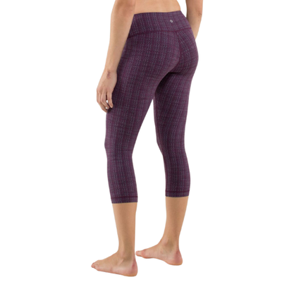 Lululemon Wunder Under Ziggy Wee September Plum Crop And Textured Leggings  Size2