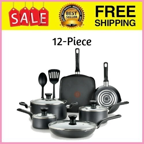 T-fal Easy Care 12-Piece Non-Stick Cookware Set, Pots and Pa