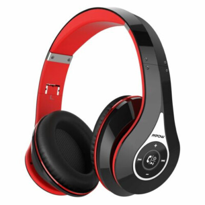 Mpow 059 Bluetooth Headphones Over Ear Fold-able Wireless Headset Stereo Red