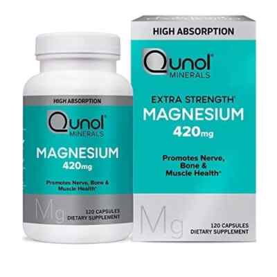 Qunol Magnesium Glycinate 420mg, High Absorption Magnesium , Extra Strength, ...