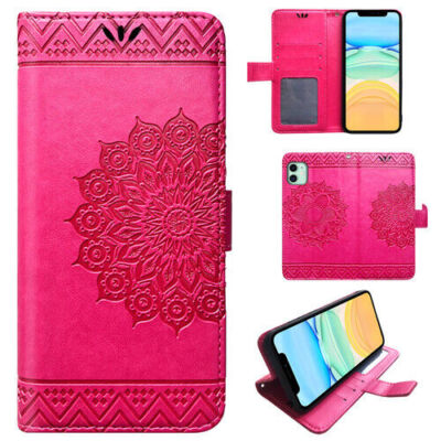 iPhone, Handy Tasche Handyhülle Schutz Hülle Flip Cover Buch Case Etui Mandala 