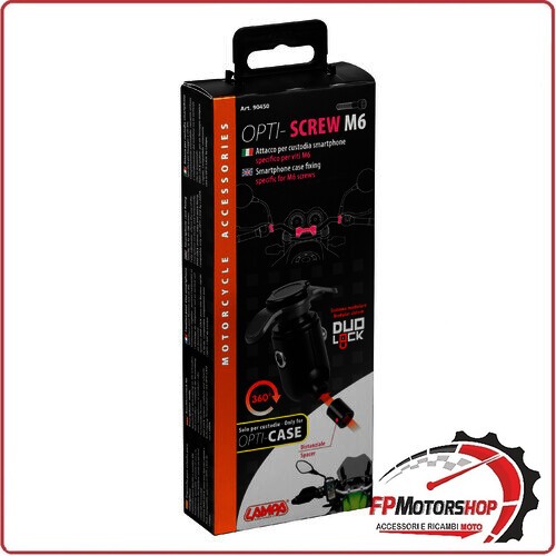 OPTI SCREW ATTACCO PER CUSTODIA SMARTPHONE CON VITE M6 MANUBRIO MOTO SCOOTER