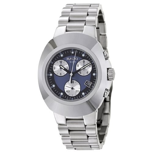 Pre-owned Rado Original Blue Analog Chronograph Watch For Men R12638173