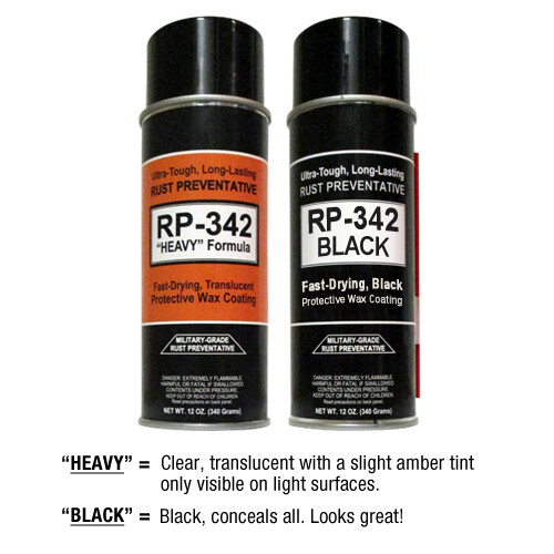 12-Cans - COSMOLINE MILITARY-GRADE "BLACK" Spray Rust Preventive RP-342