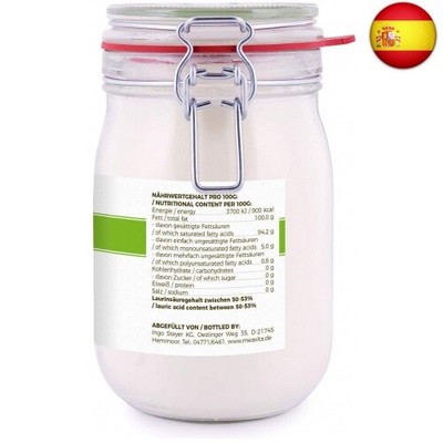 Aceite de coco ecológico MeaVita en tarro de planchado, nativo, 1 unidad (1 x