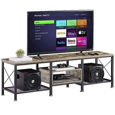 For 70 Inch Television Cabinet 3-tier Console With Open S...
