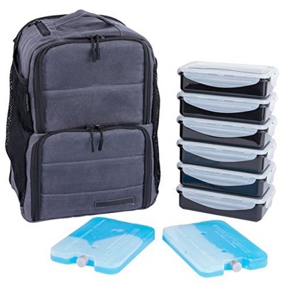 Edc Meal Prep Backpack By Full Meal Management System Holds 6 Meals Includes Por