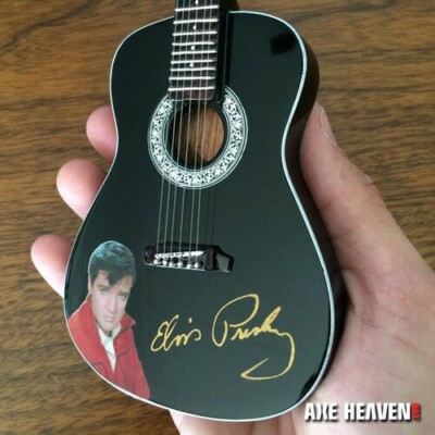 ELVIS PRESLEYアコスティックギター★BLACK Elvis Presley Gold Signature Black Acoustic Mini Guitar