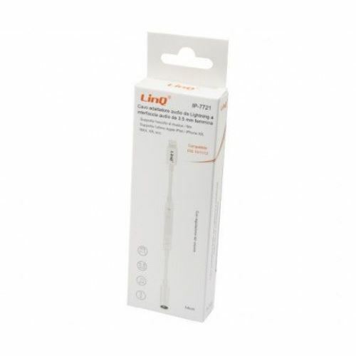 Cavo Adattatore Audio Da Lightning Iphone A Aux Jack 3,5mm Femmina Linq ip-7721