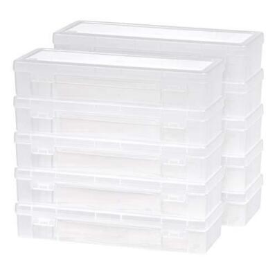 IRIS 585172 Modular Supply Case, PVC-Free ,Large,10 Pack, Clear