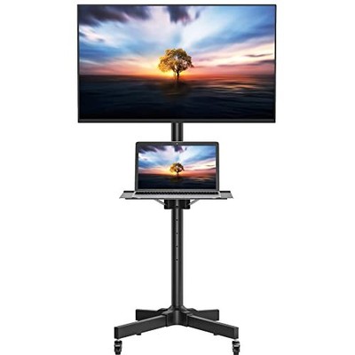 , Mobile Tv Stand With Locking Wheels For 23-60 Inch Led,