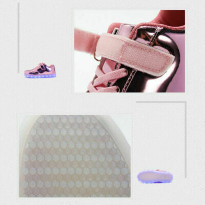 Kids LED Light Up Shoes Cool Boys Girls Luminous Flashing Trainers Sneakers Gift