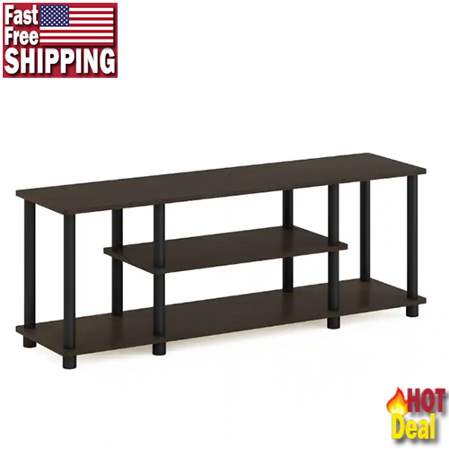 Fits Tvs Up To 55 In Media Storage Speaker Dvd Dark Brown And Black New