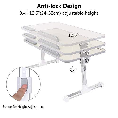 Laptop Bed Tray Table Lap Adjustable Stand Anti Slip Foldable Legs Sofa Couch