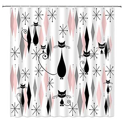 Atomic Starbursts Cat Modern Pattern