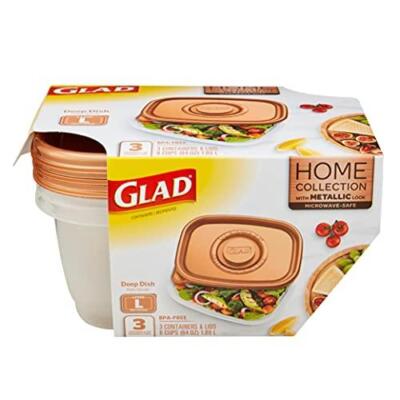 GladWare Home Deep Dish Food Storage Containers, Large Recta