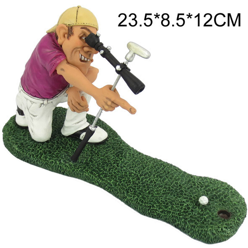 GOLF FIGURINES GOLFER MENS GIFT SET STATUE NOVELTY ORNAMENT FIGURE