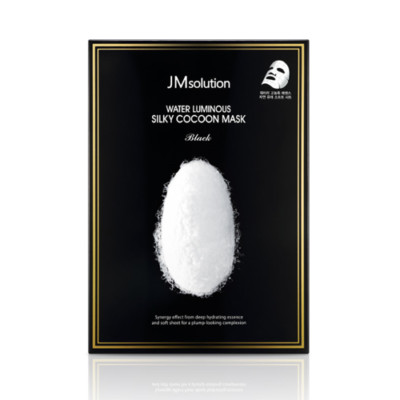[JM SOLUTION] Water Luminous Silky Cocoon Mask Black 1Pack (10ea)