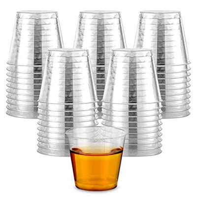 Stock Your Home 100 Pack - Mini Plastic Shot Glasses (1oz) C