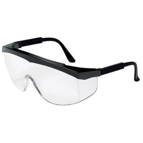 Crews SS010/SS110 black Frame Clear Polycarbonate Uncoated Lens Safety Glasses