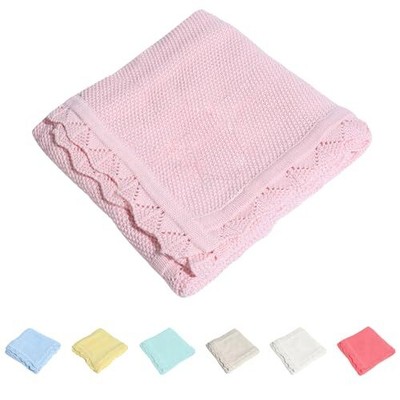 Knit Soft Warm Lace Toddler Newborn Nursery Light Pink