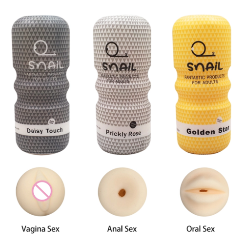 Snail Masturbation Cup Male Masturbator Flesh Sleeve - Oral Vaginal Anal - Picture 7 of 11
