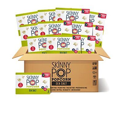SkinnyPop Sea Salt Microwave Popcorn Bags Healthy Snacks Microwavable Bags 2....