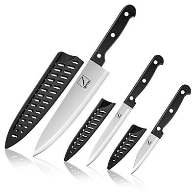 Kitchen Knife 3pcs Knife Set With Sheath 8 Inch Chef Knife 4.5 Inch Utility Knif