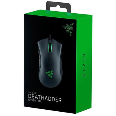 Razer DeathAdder Essential RGB Gaming Mouse 6400 DPI Optical Sensor 5 Buttons BW