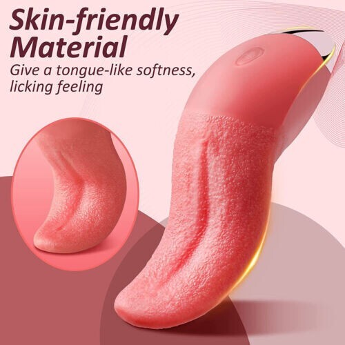 Warm Tongue Licking Vibrator USB Charge Clit Vibrating Vaginal Massager Sex Toy - Picture 8 of 11
