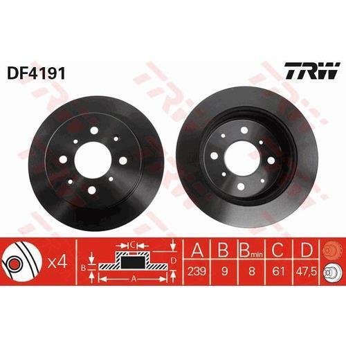 TRW DF4191 Bremsscheibe