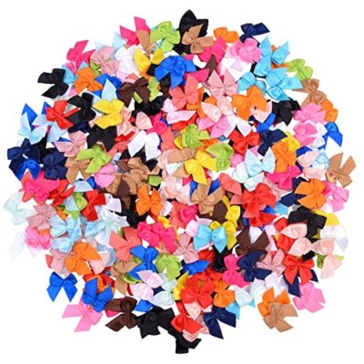 200Mini Satin Ribbon Bows for Sewing Flowers Appliques & Decorations DIY Craft