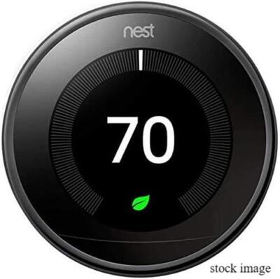 Google T3018US Nest Learning Thermostat - Smart Wi-Fi Thermostat, Mirror Black