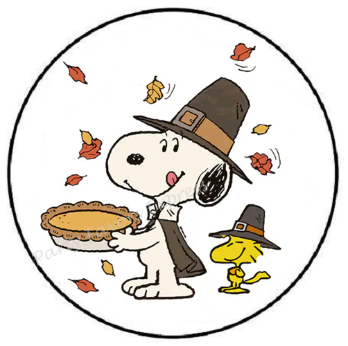 THANKSGIVING PUMPKIN PIE BEAGLE ENVELOPE SEALS LABELS STICKERS PARTY FAVORS