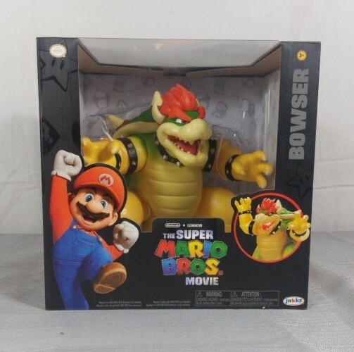 Super Mario Bros Movie 2023 Bowser 7" Figure Fire Breathing