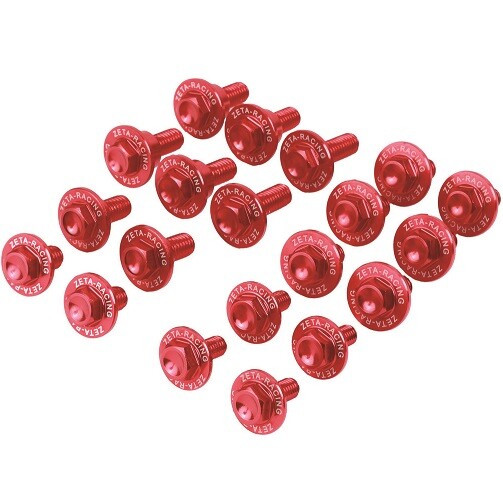 ZETA® ZE88-5252 - Red Aluminum Bolt Kit for 16-23 Kawasaki