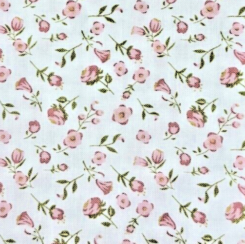 3/4 YARD - Petite Pink Flowers/Daisy Mae/Simple Times Farm Fresh/Poppie Cotton