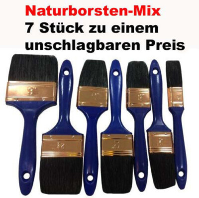  Malerpinsel, Lackierpinsel, Lasurpinsel, Pinsel Set Flachpinsel Satz 7 tlg.  