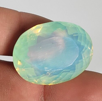 66.15CT Natural Ethiopian Green Fire Opal Oval Cut Loose Gemstone 4 Ring Pendant