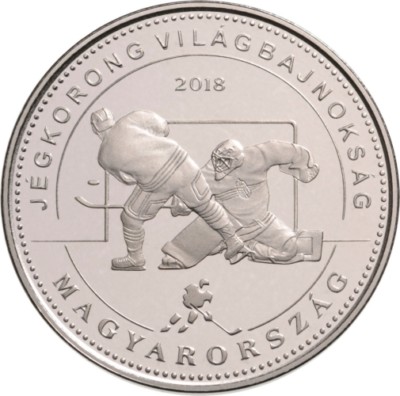 HUNGARY UNGARN HONGRIE 50 FORINT WORLD ICE HOCKEY CHAMPIONSHIP UNC 2018