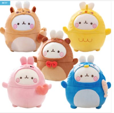 Molang The Happy Bunny Stuffed Plush Rabbit Toy Doll 30cm 12inch korea gift
