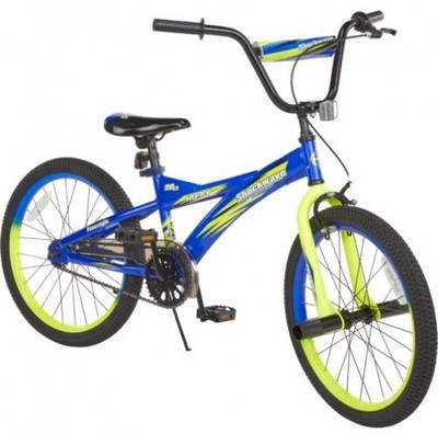 Huffy 20inch Bicycle BMX Bike Blue Axle Pegs Freestyle Adjustable Handlebars