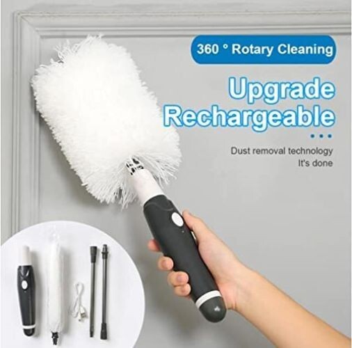 Spolverino Elettrico Ricaricabile Rotante Duster Pulisci Polvere Sporco reb 1