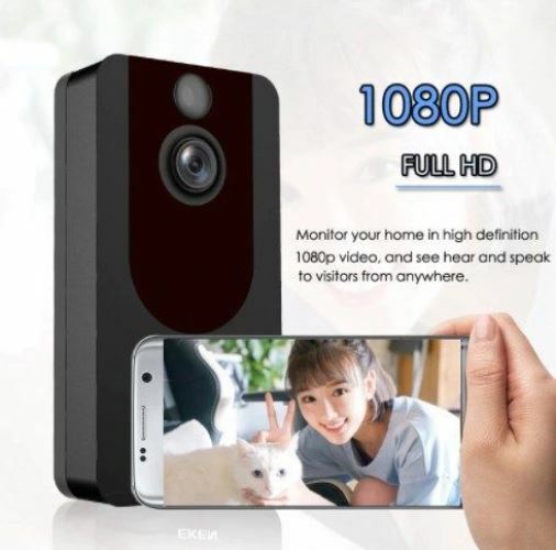 Campanello V7 Wireless Wifi Smart Video Citofono Cellulare Sicurezza Porta Casa